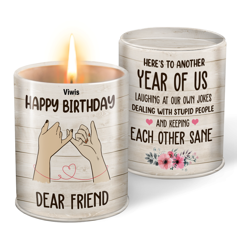 Viwis Best Friend I Miss You Gift for her or him, Funny Birthday Candle Gifts for Friends Female